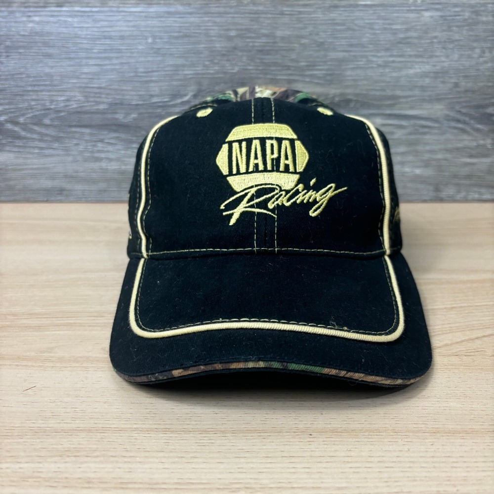 Vintage Napa Racing Hat Cap Strap Back Black Camo Martin Truex Jr.‎